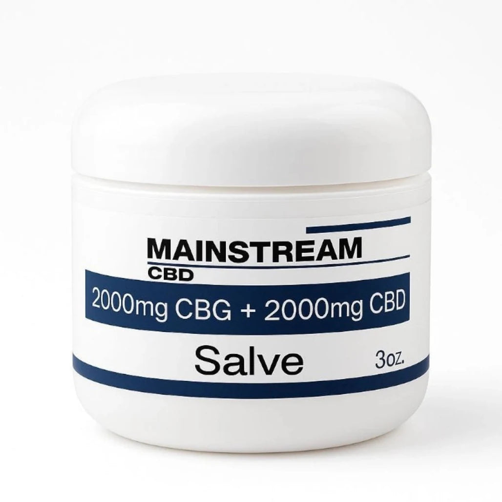 Mainstream CBD Full Spectrum Salve 3oz jar, 2000mg CBG + 2000mg CBD