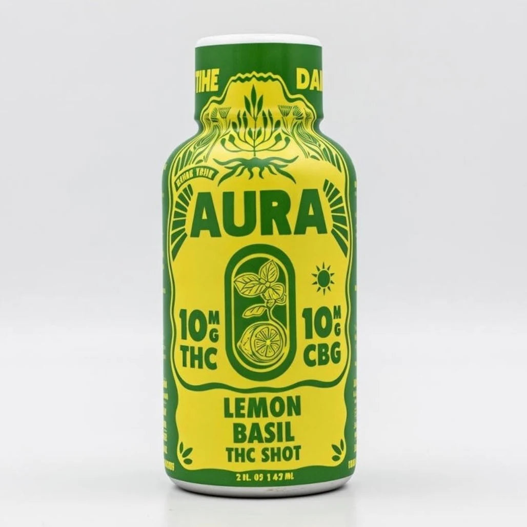 Aura Lemon Basil 10mg THC + 10mg CBG shot