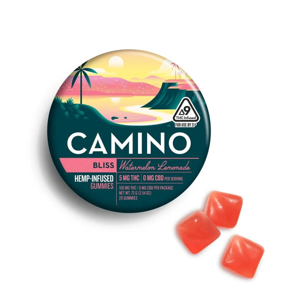 Camino Watermelon Lemonade 5mg THC hemp gummies tin