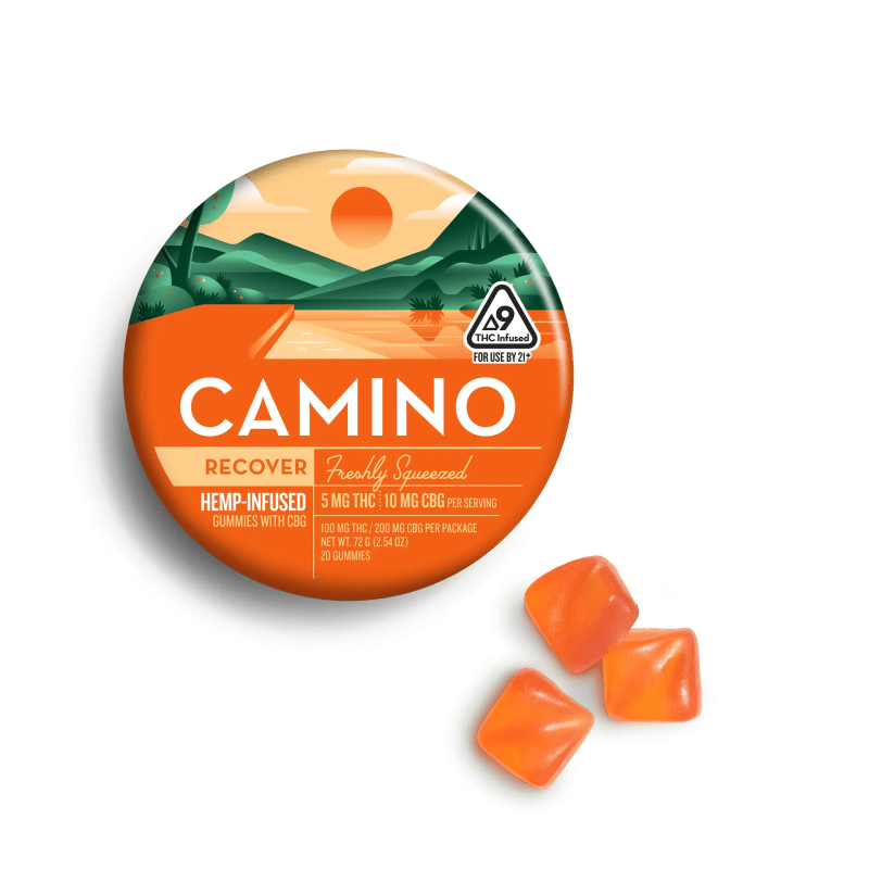 Camino Freshly Squeezed Orange THC Gummies 5mg – Energizing Citrus