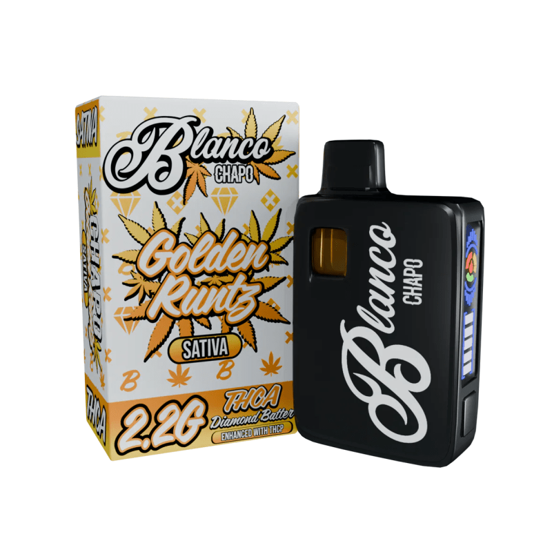 Golden Runtz Chapo Blanco 2.2g THCA THCP Disposable VapeBruce Banner Chapo Blanco 2.2g Diamond Batter Disposable Vape