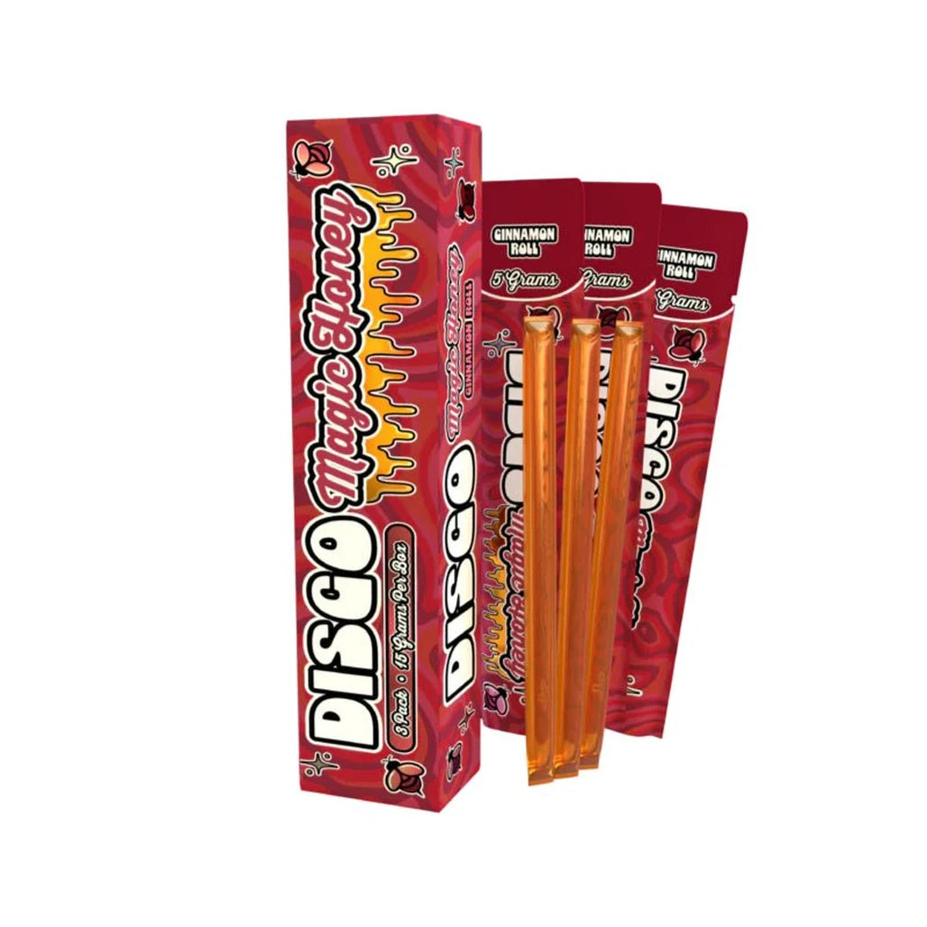 Disco Magic Honey Cinnamon Roll, 3-pack box with three 5g honey sticks