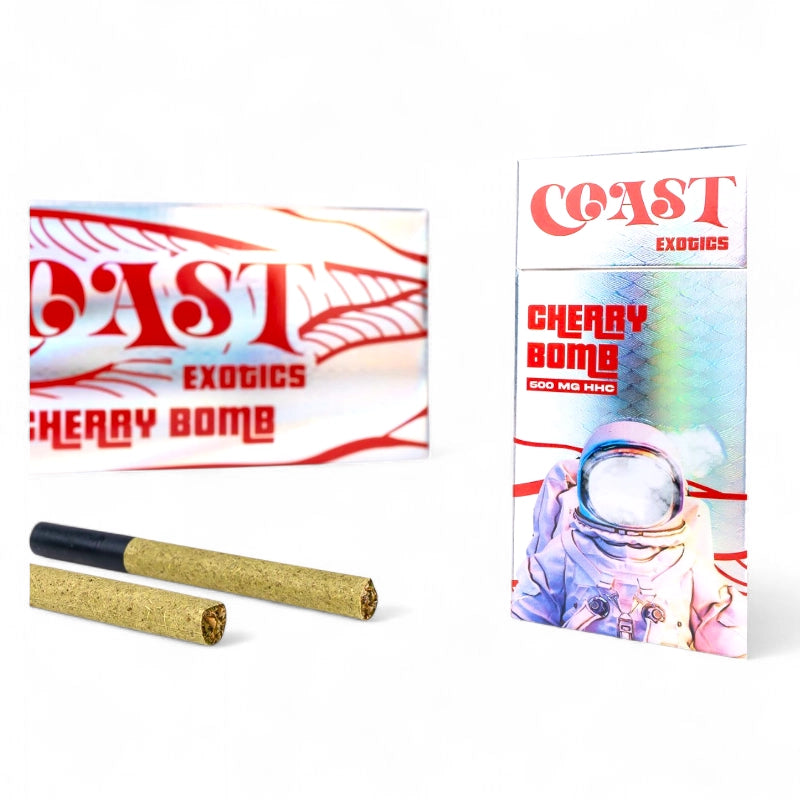 Coast Cherry Bomb HHC Hemp Cigarettes 50mg