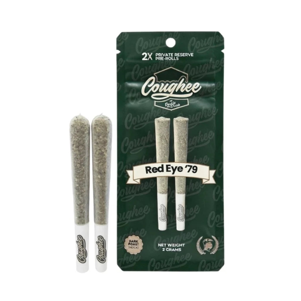 Coughee Private Reserve THCa pre-rolls 2-pack, Red Eye '79