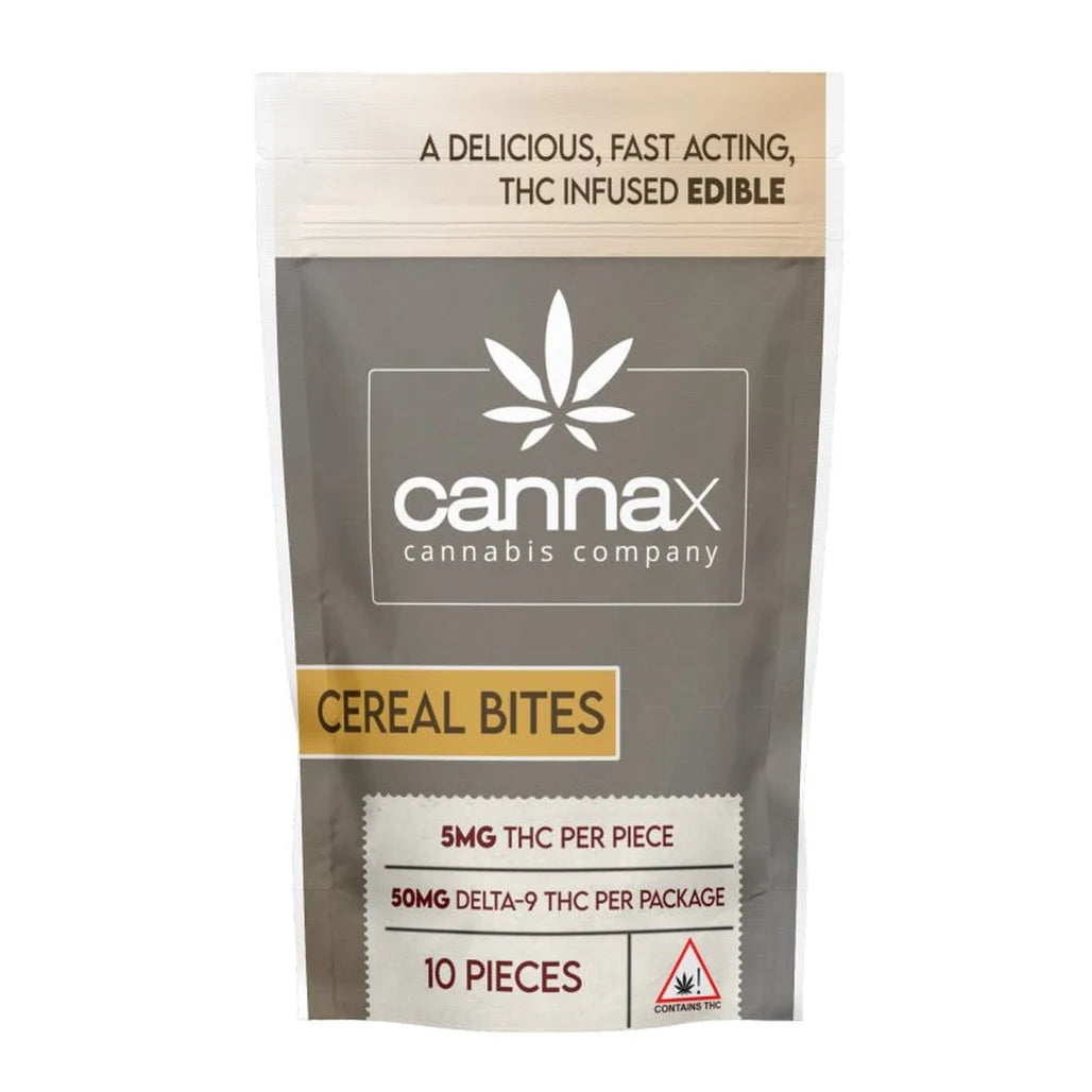 CannaX Cereal Bites bag, 5mg THC per piece, 10 pieces