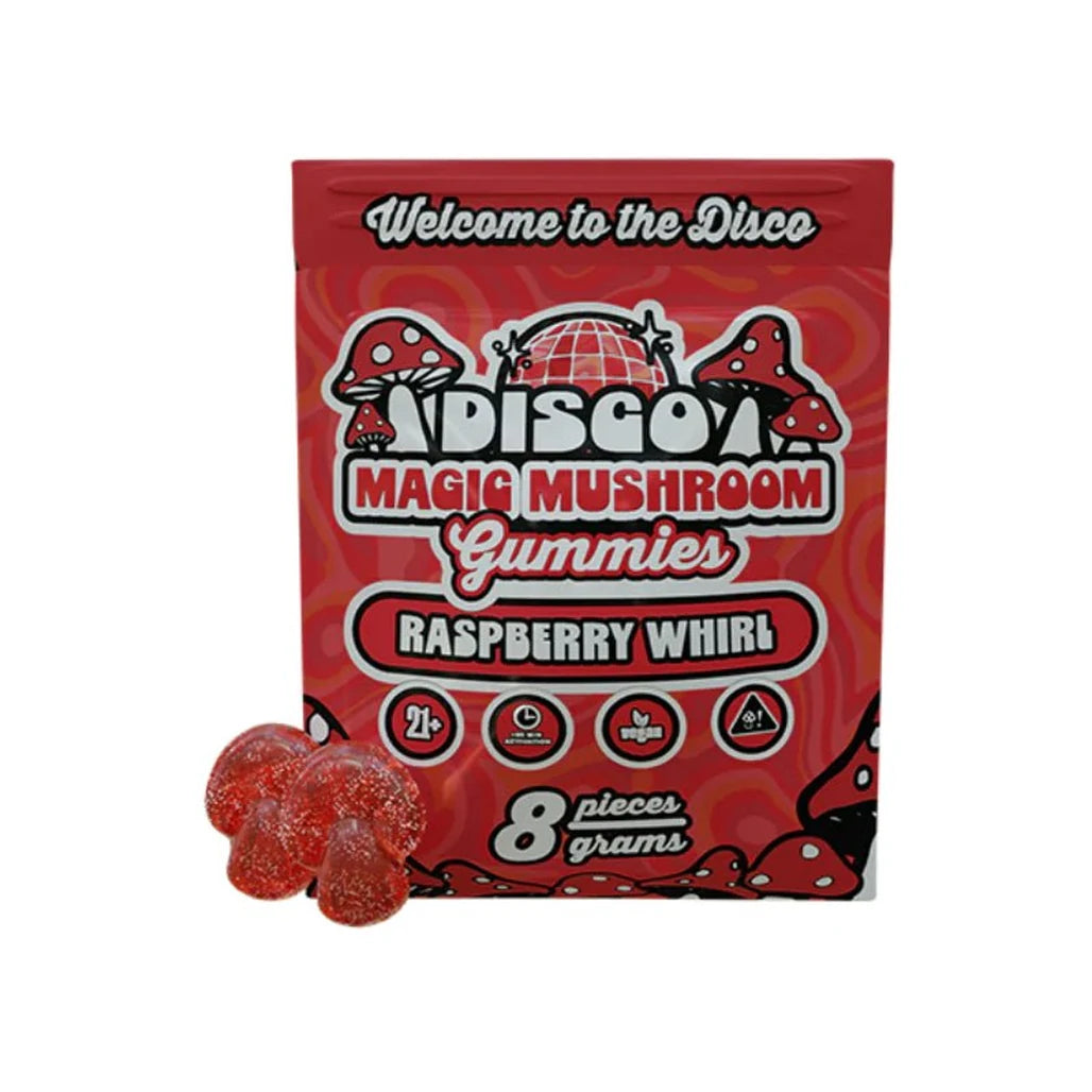 Disco Magic Mushroom Gummies Raspberry Whirl 8 pieces