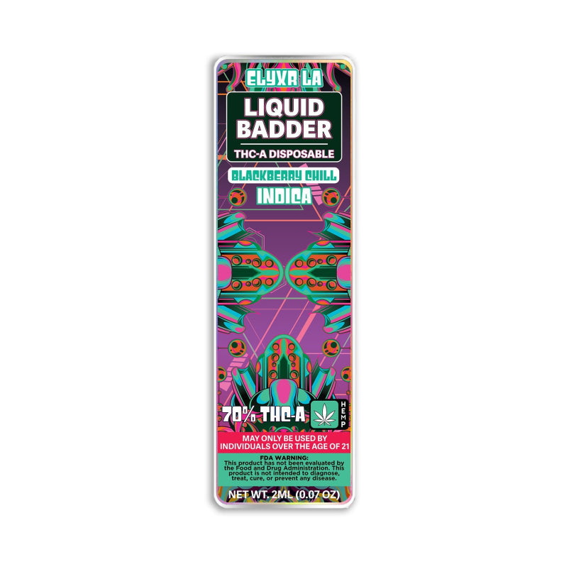 Elyxr LA Blackberry Chill 70% THCa Liquid Badder Disposable 2g – Sweet Indica Couch-Lock