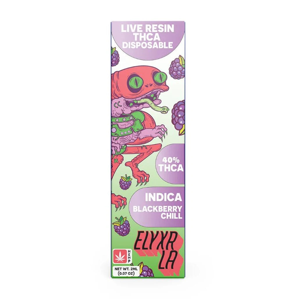 Elyxr LA Blackberry Chill 2g live resin THCA disposable (indica)