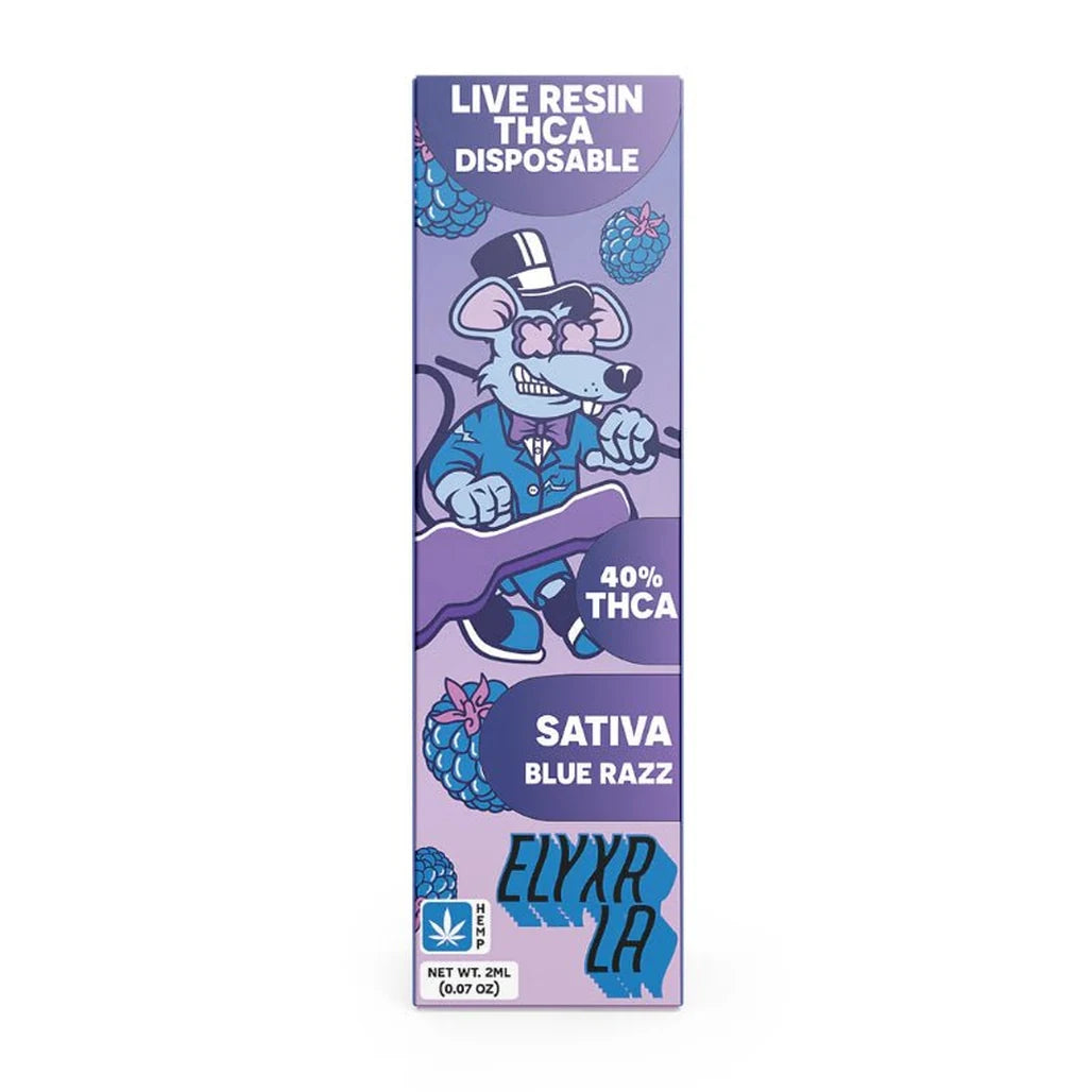 Elyxr LA Blue Razz 2g live resin THCA disposable (sativa)