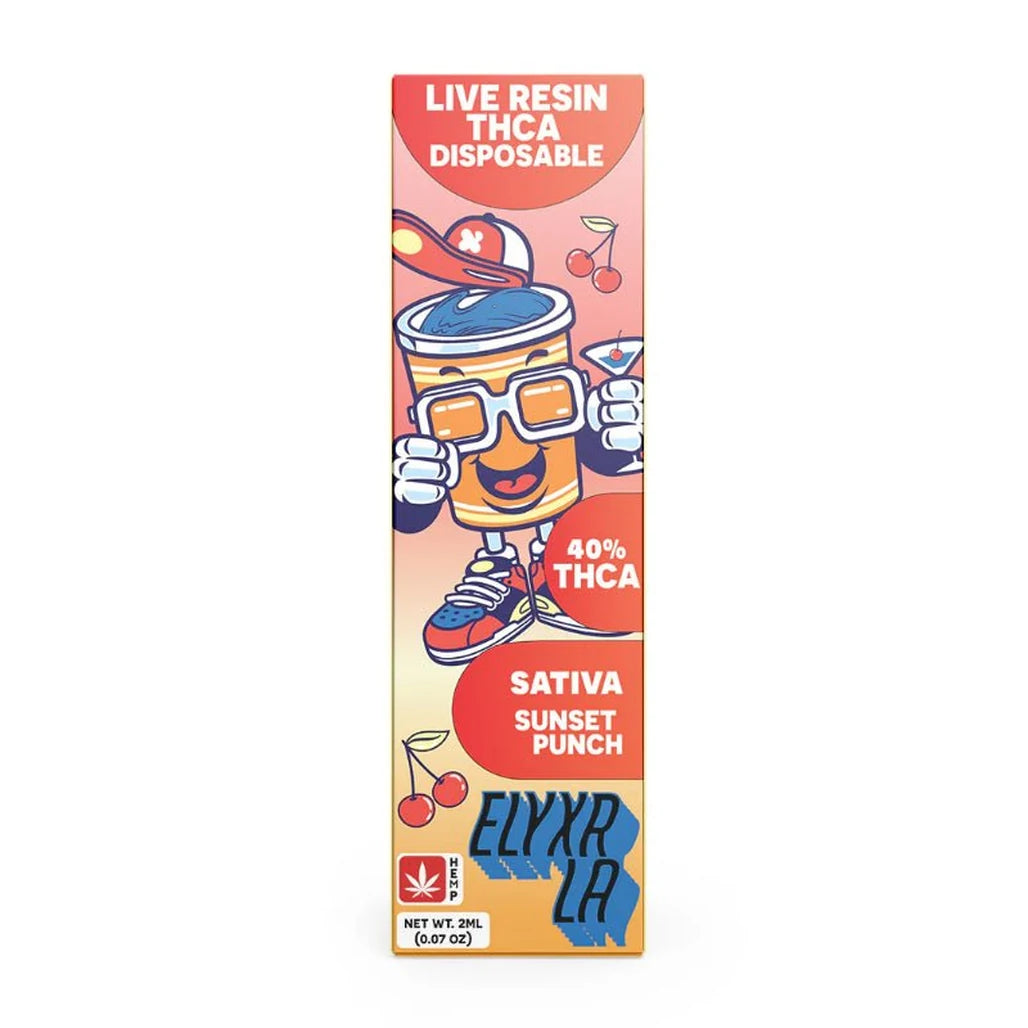 Elyxr LA Sunset Punch 2g live resin THCA disposable (sativa)