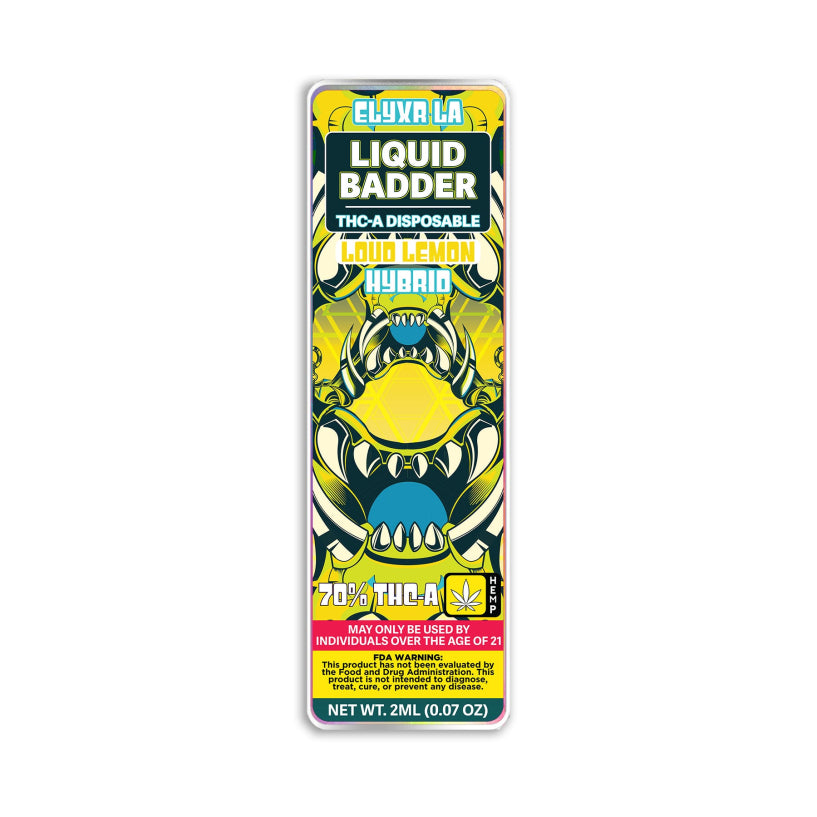 Elyxr LA Loud Lemon 70% THCa Liquid Badder Disposable 2g – Intense Lemon Hybrid