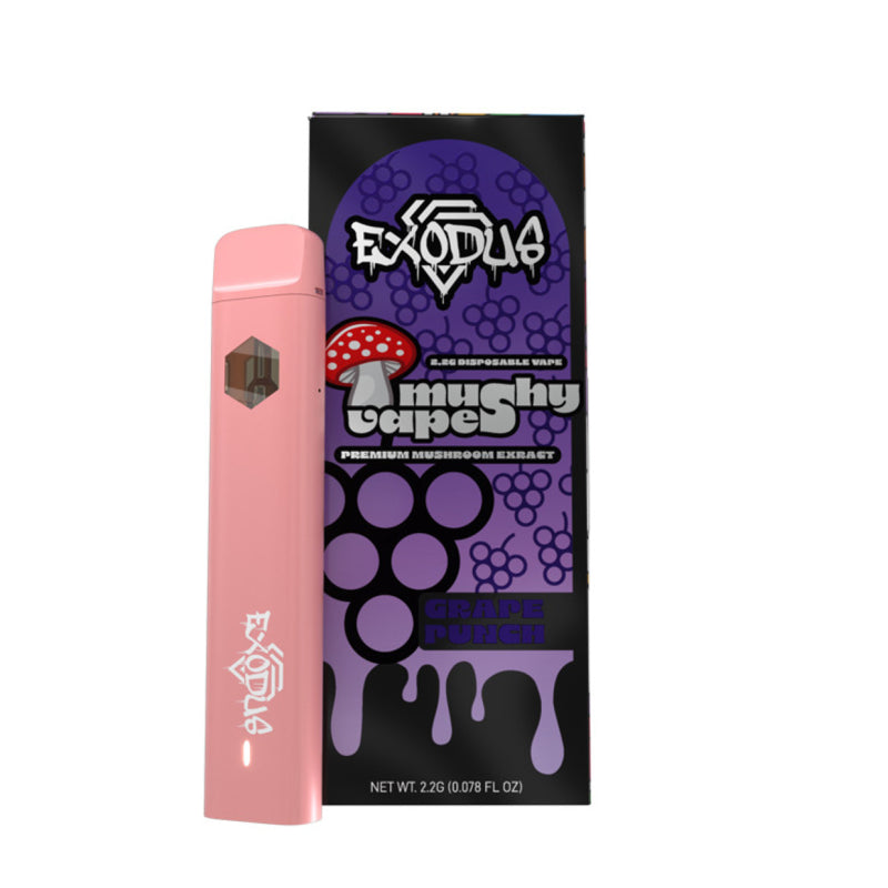 Exodus Mushy Vapes Grape Punch 2.2g Functional Mushroom Disposable – Bold Grape Soda Nostalgia