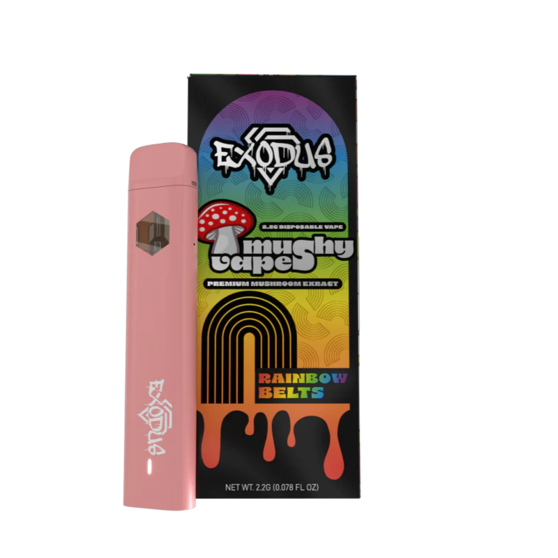 Exodus Mushy Vapes Rainbow Belt 2.2g Mushroom Disposable – Tangy Rainbow Candy Euphoria