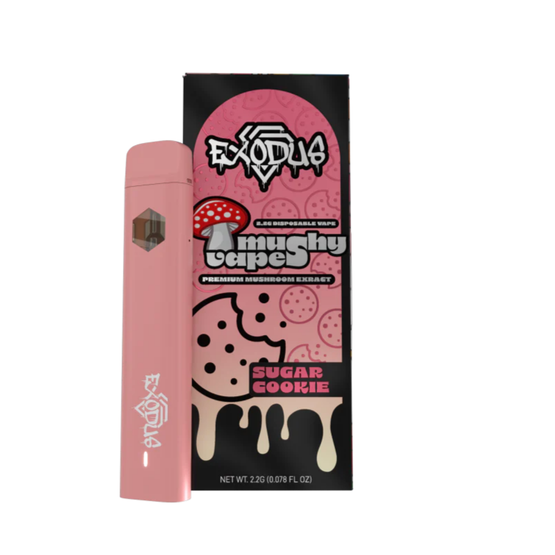 Exodus Mushy Vapes Sugar Cookie 2.2g Functional Mushroom Disposable – Warm Baked Cookie Relaxation