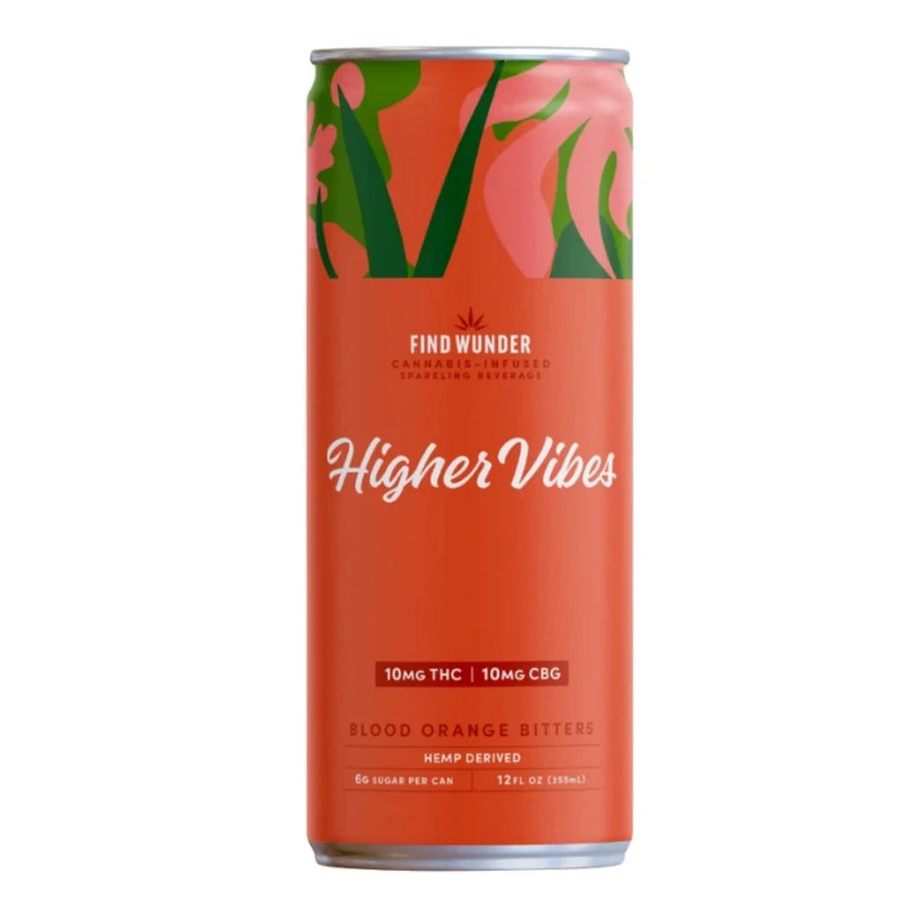 Find Wunder Higher Vibes Blood Orange Bitters THC + CBG can
