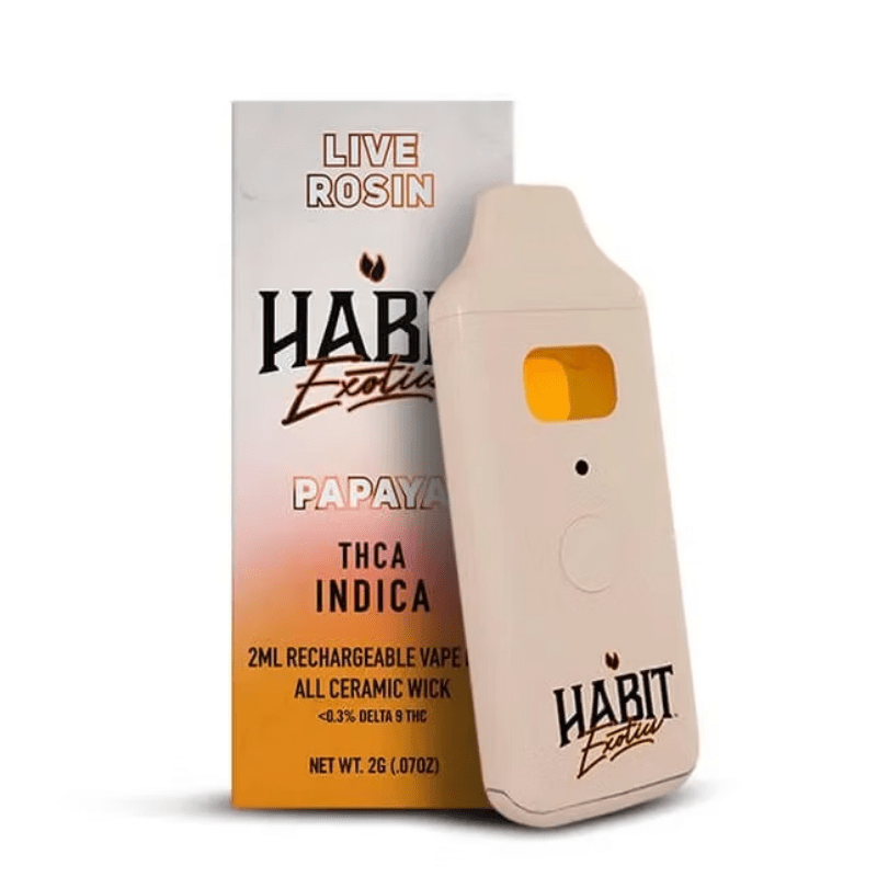 Habit Papaya 2G Live Rosin THCA Disposable – Tropical Indica Relaxation
