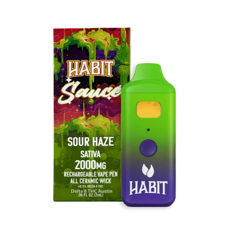 vape mit display casino Habit 2g THCA Disposable Vape 2000mg – Wedding Cake, OG Glue, Purple Punch