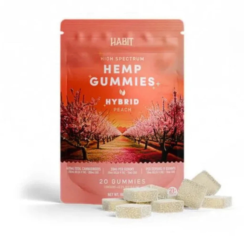 Habit Delta-9 + CBD Gummies 10mg+10mg Peach Hybrid 20ct pack