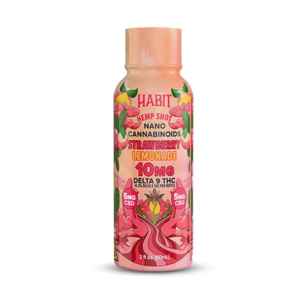 Habit Delta-9 THC Shot 10mg Strawberry Lemonade 2oz bottle