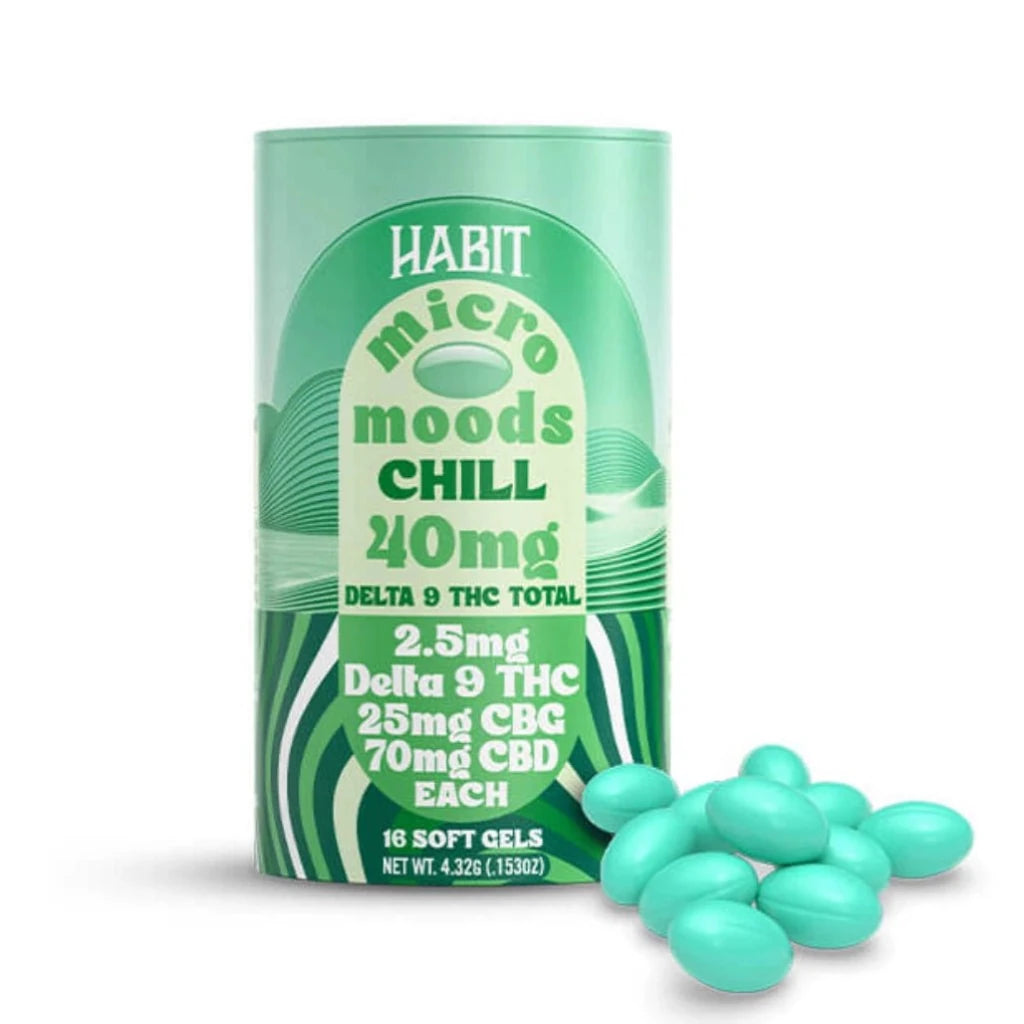 Habit Micro Moods Soft Gels Chill blend 2.5mg Delta-9 + CBG + CBD
