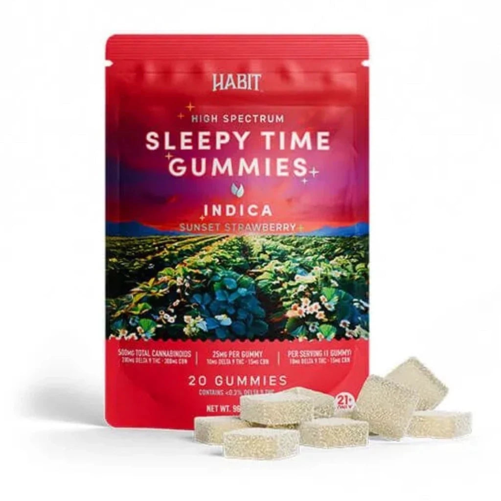 Habit Sunset Strawberry THC Gummies 25mg 20ct pack – Delta-9 + CBN