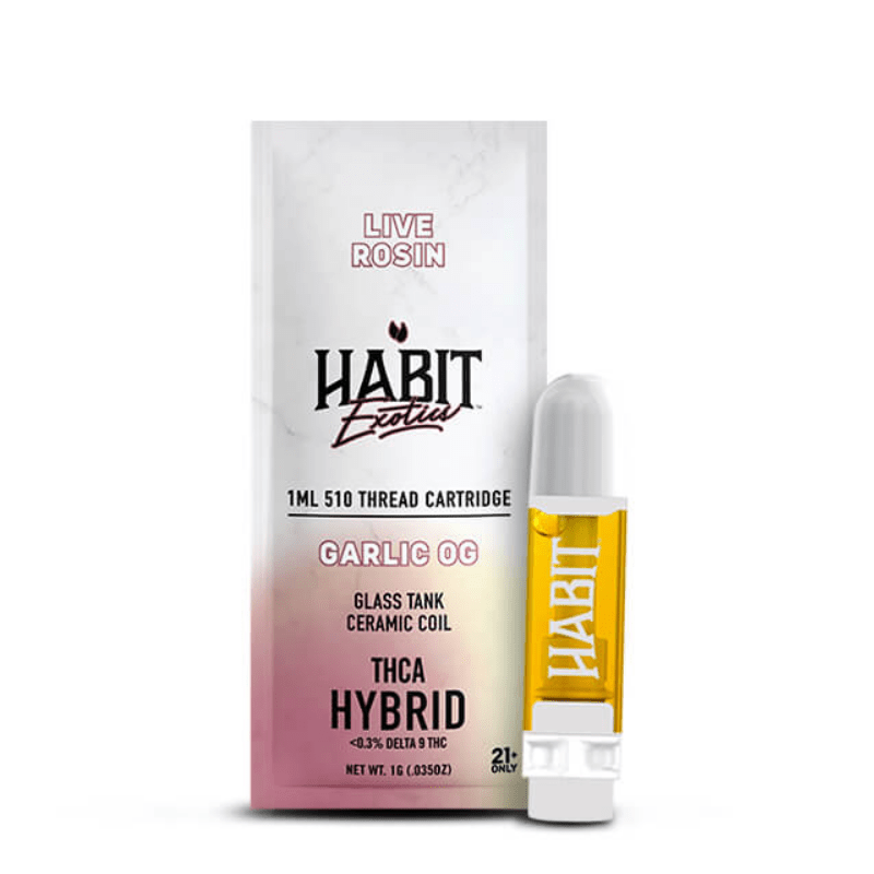 Habit Garlic OG THCA Live Rosin Cartridge 1g (Hybrid)
