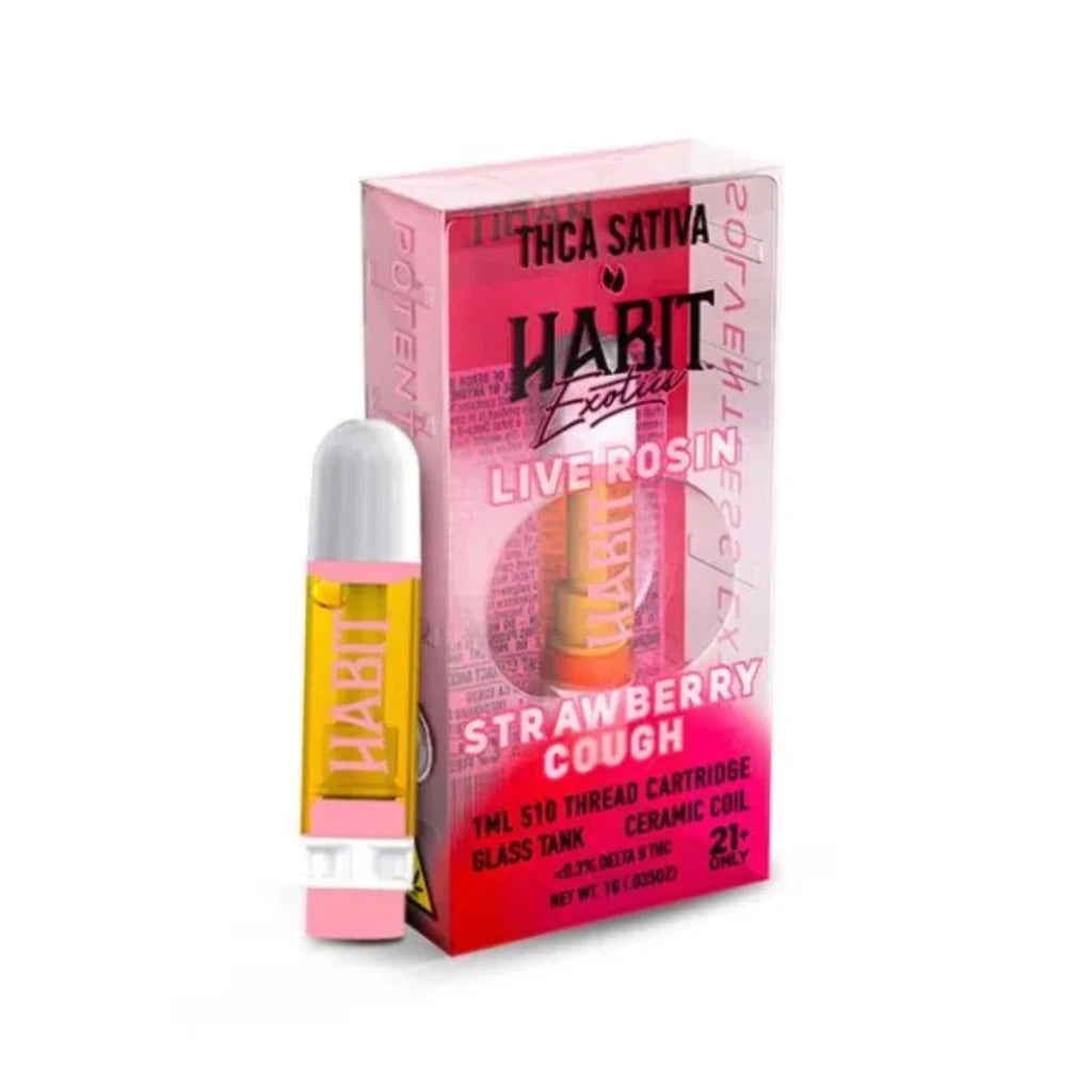 Habit 1g Live Rosin 510 Cartridge - Strawberry Cough- Sativa
