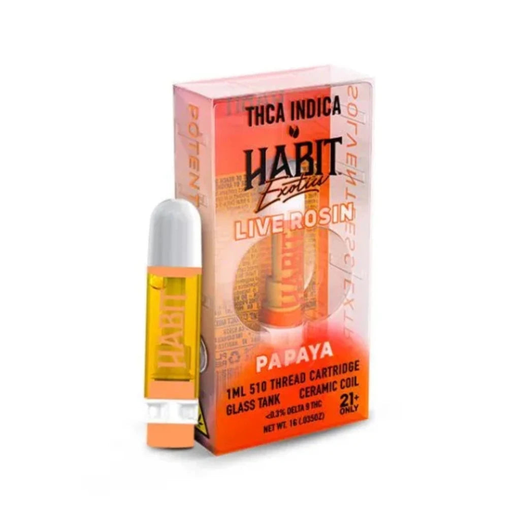 Habit 1g Live Rosin 510 Cartridge - Papaya - Indica