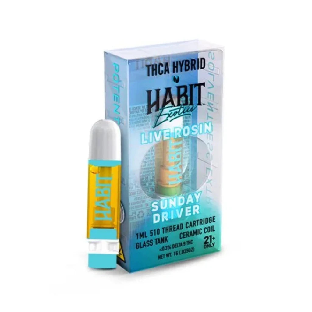 Habit 1g Live Rosin 510 Cartridge - Sunday Driver - Hybrid