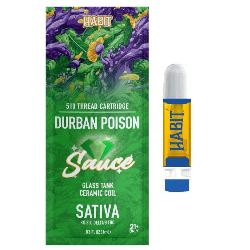 Habit THCA Live Terpene Cartridge 1g – Durban Poison (Sativa)