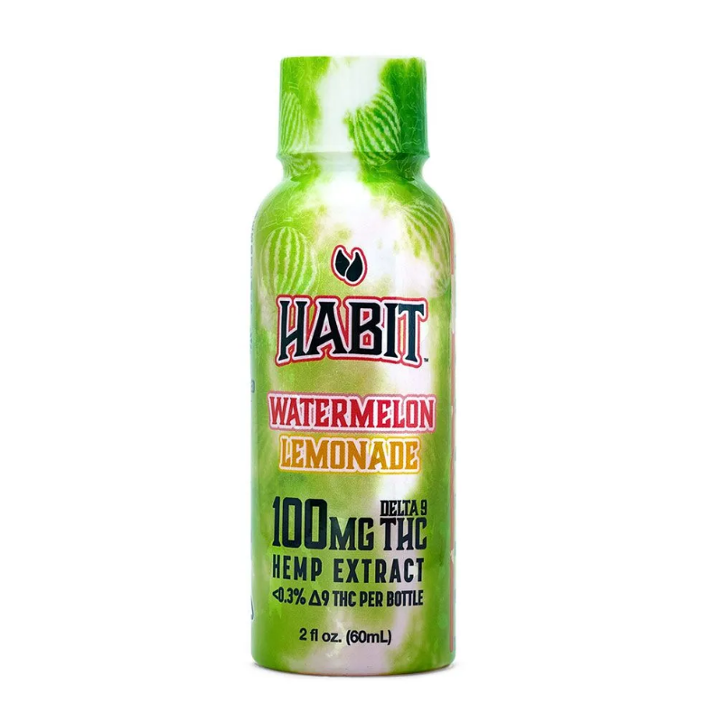 Habit Delta 9 Hemp Shots 100mg THC 60mL – Strawberry Lemonade, Watermelon Lemonade, Sleepytime Mango CBN