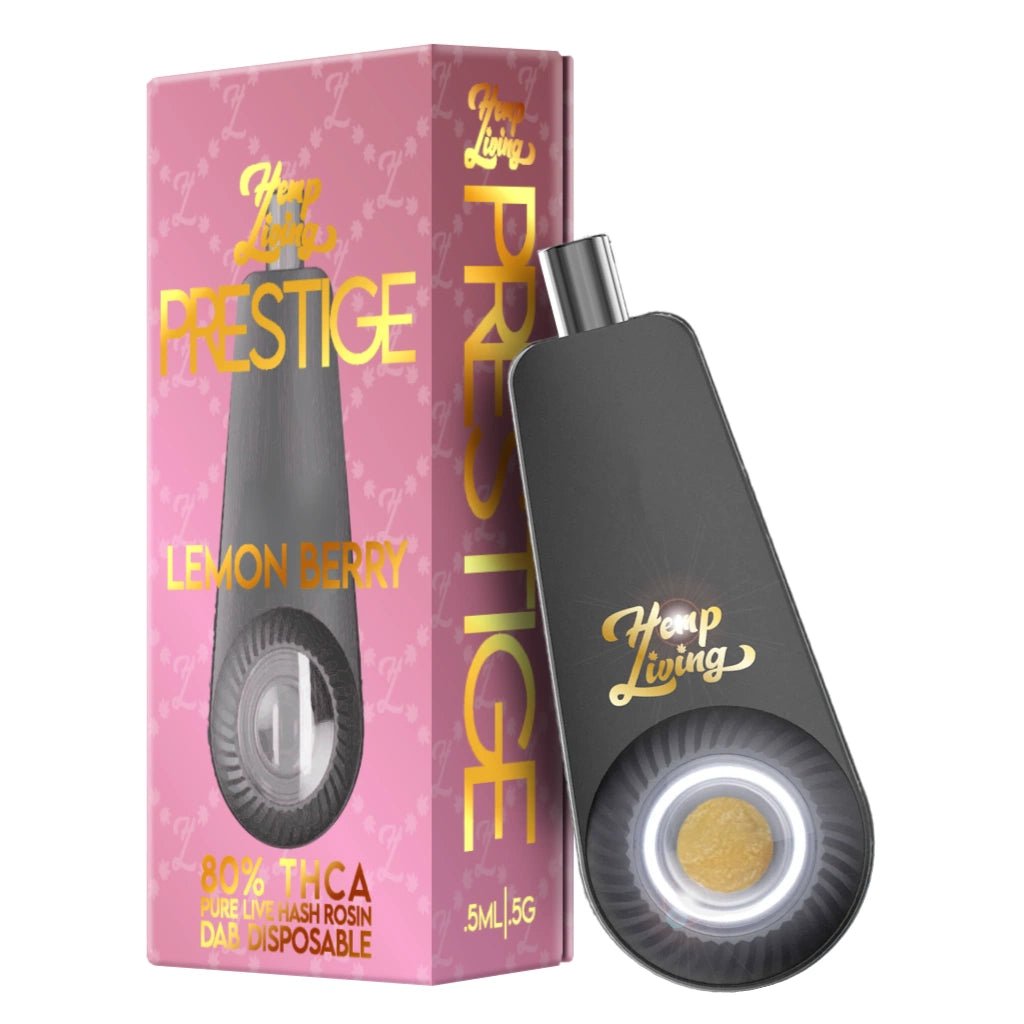 Hemp Living PRESTIGE Lemon Berry THCA Live Hash Rosin Disposable 0.5g