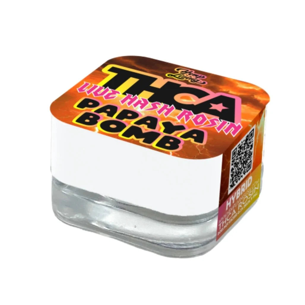 Hemp Living Papaya Bomb THCA live hash rosin 1g (hybrid)
