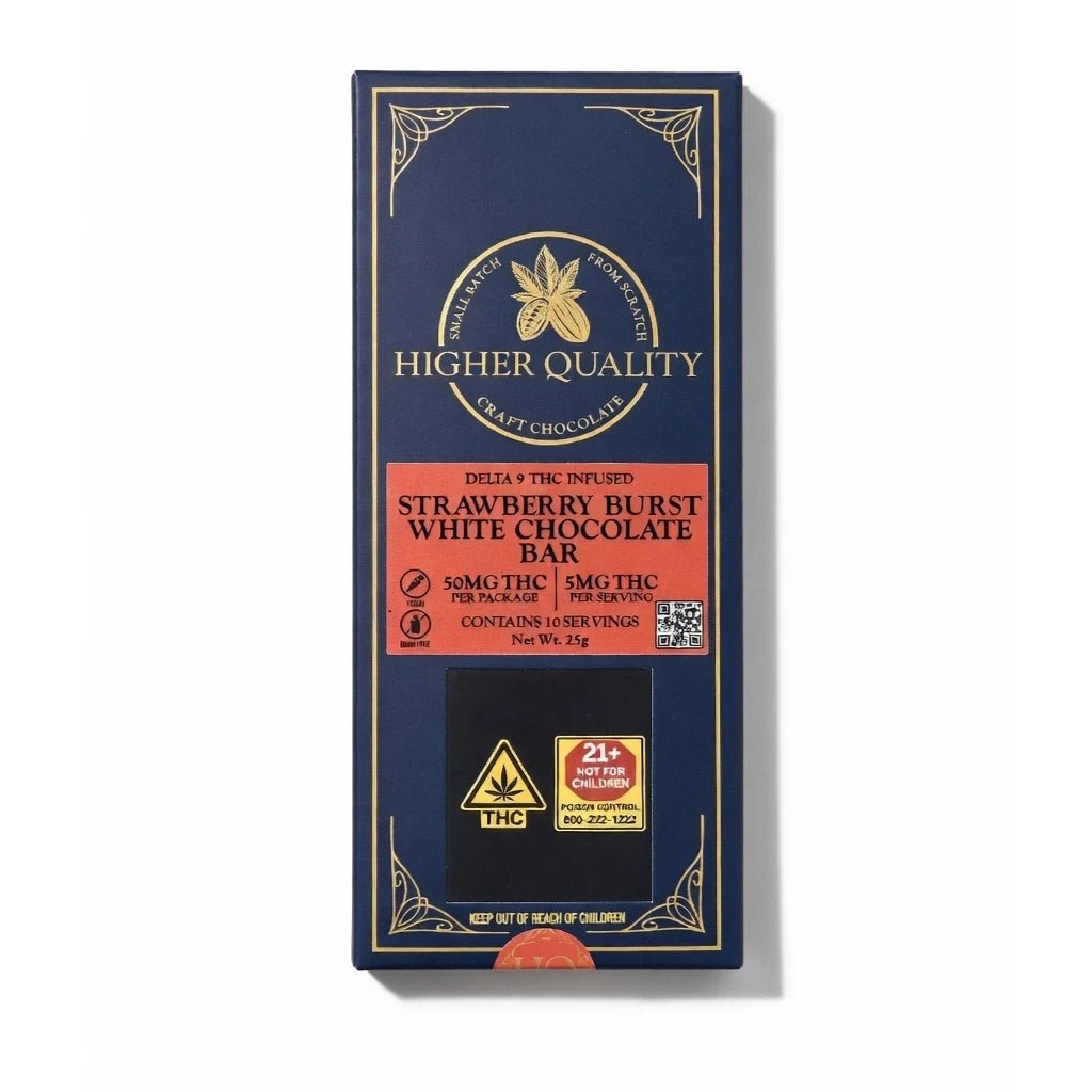 Higher Quality Strawberry Burst White THC Chocolate Bar 50mg