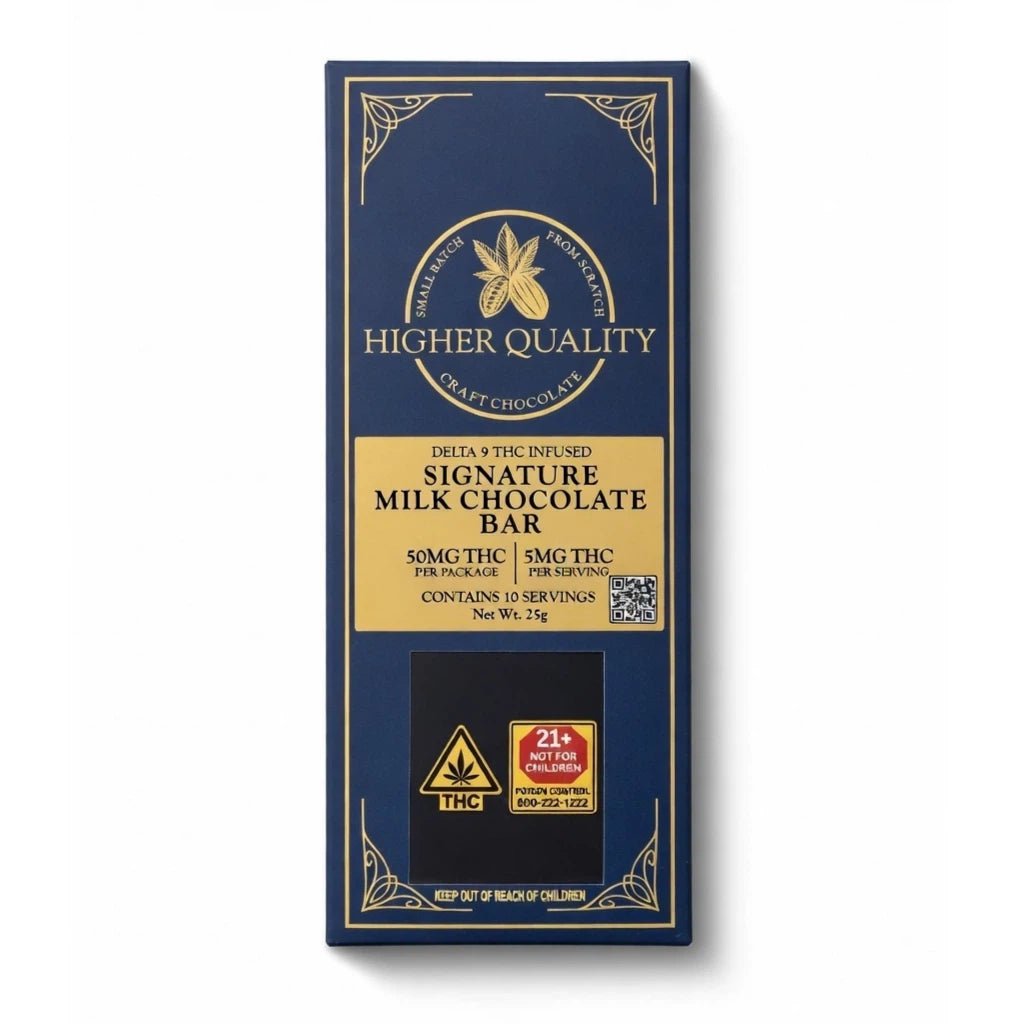 Higher Quality Signature Milk THC Chocolate Bar 50mg