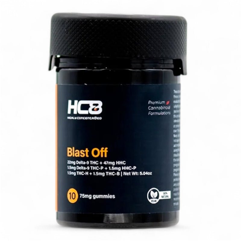 Highly Concentr8ed Blast-Off Gummies 75mg Each – 10ct Jar