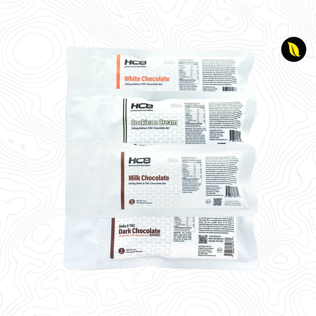 Highly Concentr8ed Delta 9 THC Chocolate Bar (125mg)