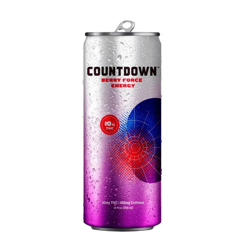 Countdown Energy Berry Force 10mg THC 100mg caffeine 12oz can