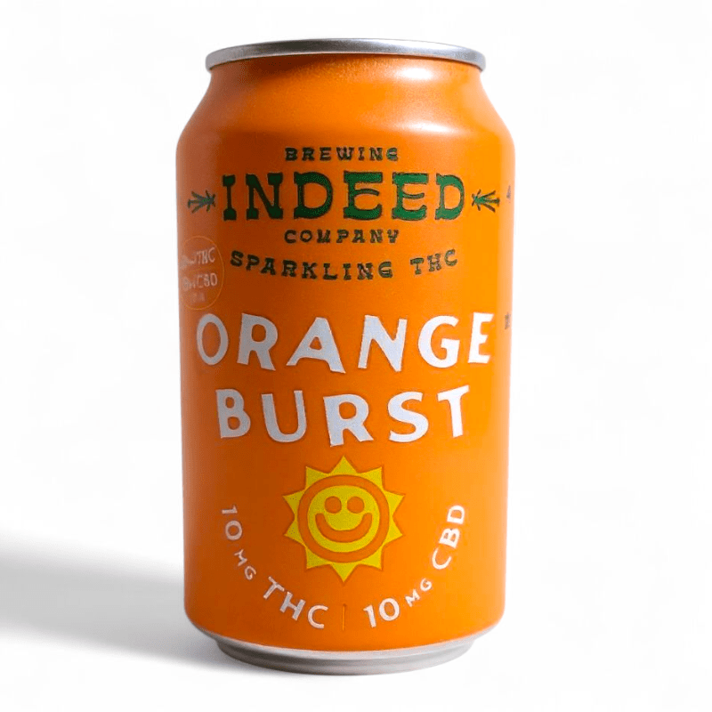 Indeed Double High Fiver THC + CBD Drink 10mg + 10mg – Pink Burst, Orange Burst