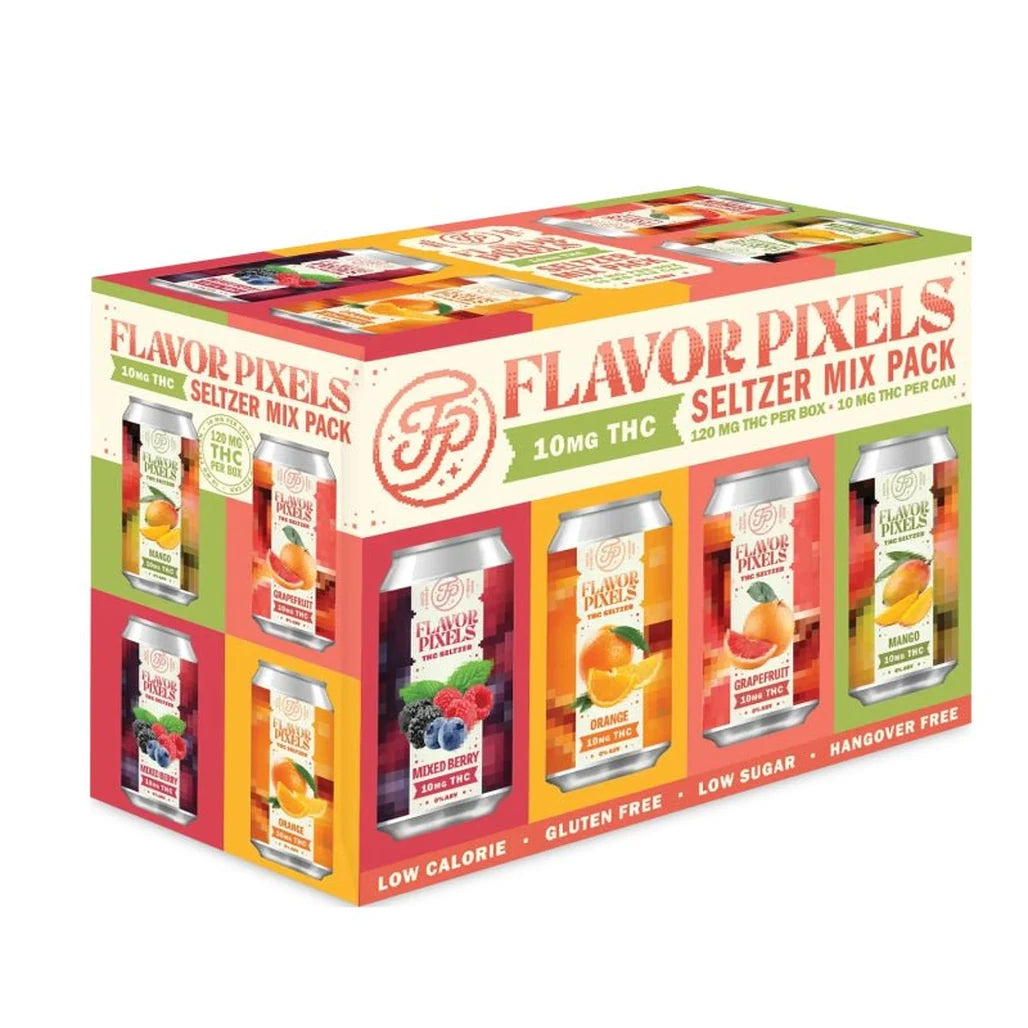 Insight Flavor Pixels 10mg THC Seltzer Mix Pack 12-pack box