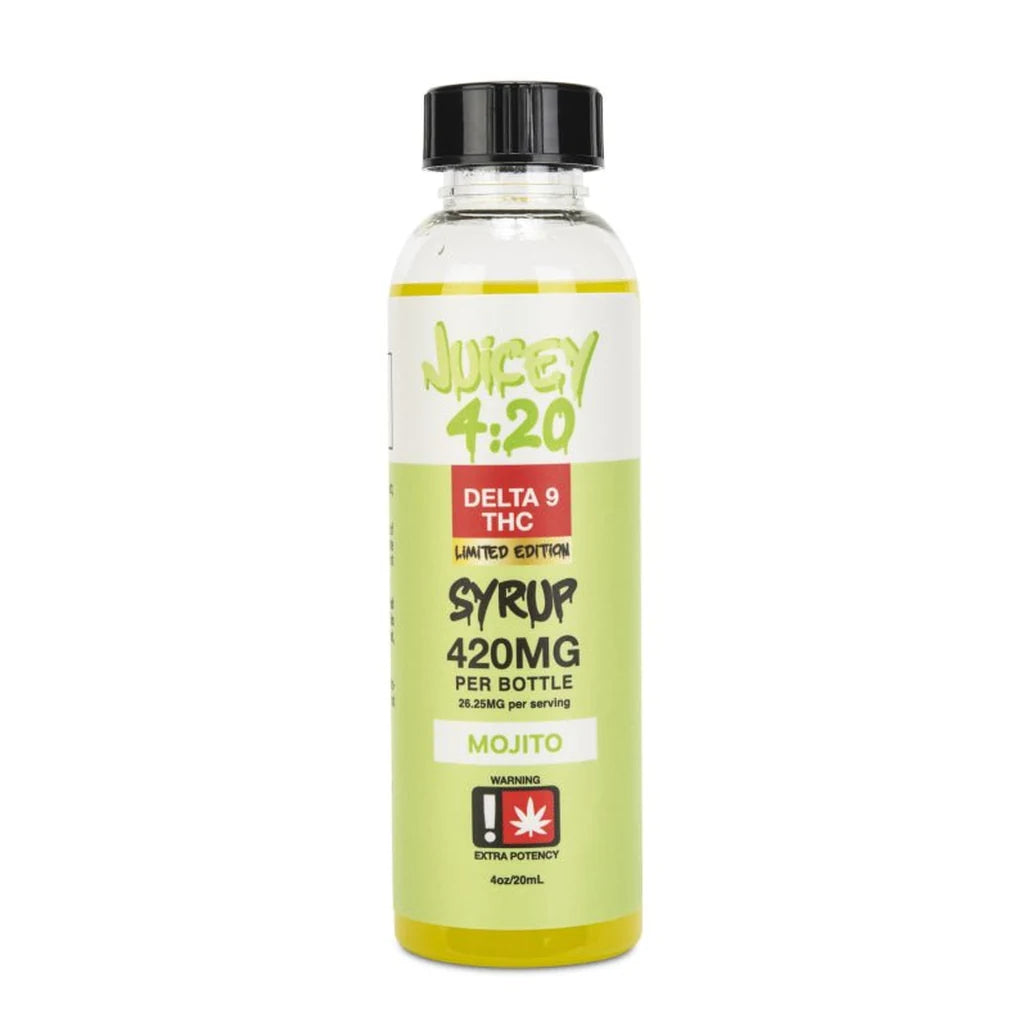 Juicey Mojito Delta-9 THC syrup bottle