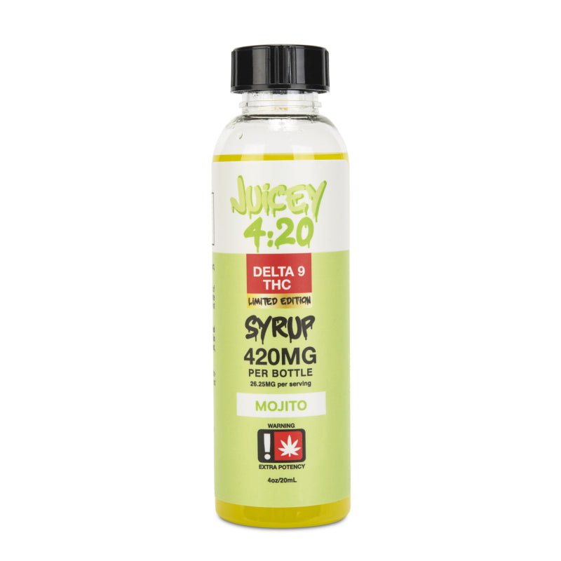 Juicey Delta-9 Syrup 400mg+ – Blue Razz, Piña Colada, Margarita