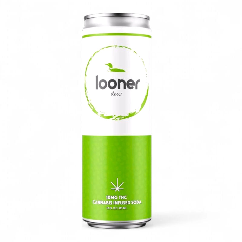 Looner 10mg THC Drinks – Sweet Orange, Wild Grape, Rootbeer, Pink Lemonade, Dew & More | 12 oz