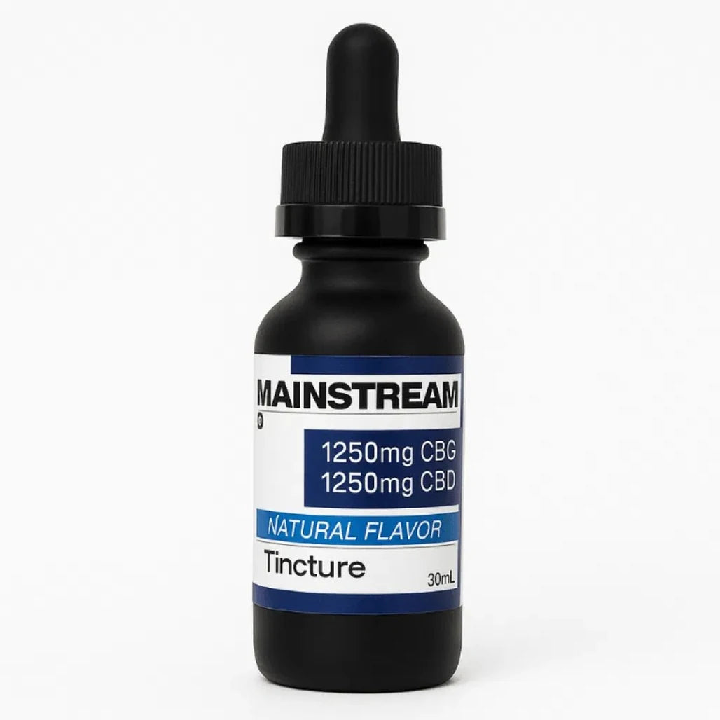 Mainstream CBD + CBG Full Spectrum Tincture bottle and box