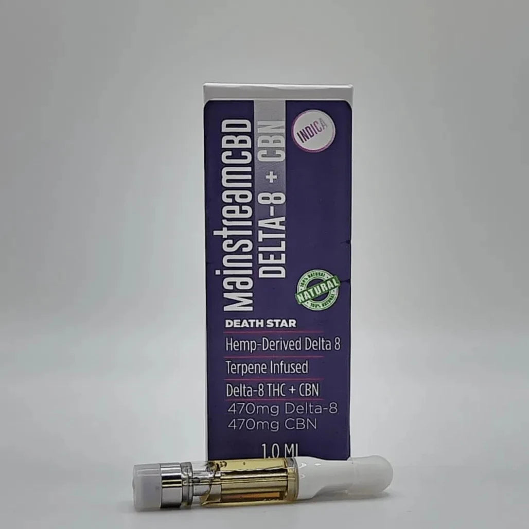 Mainstream CBD Delta-8 + CBN Cartridge 940mg, Death Star (Indica)