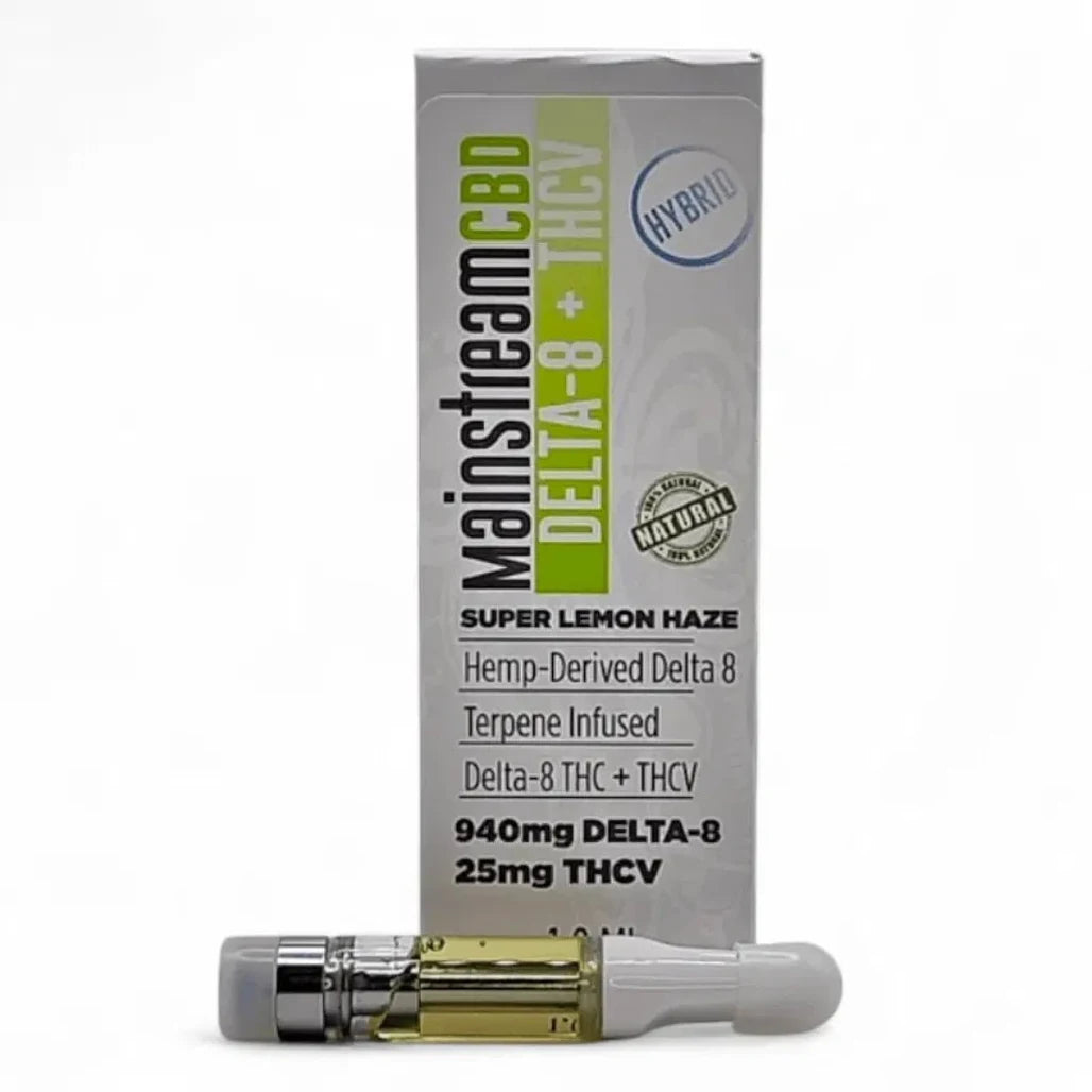 Mainstream CBD Delta-8 + THCV Cartridge 1g, Super Lemon Haze (Hybrid)
