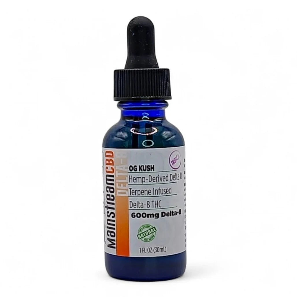 Mainstream CBD Delta-8 THC Tincture OG Kush (Indica), 30mL bottle