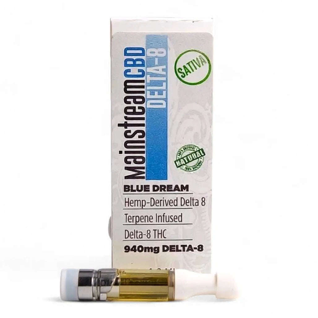 Mainstream CBD Delta-8 Vape Cartridge 980mg, Blue Dream (Sativa)