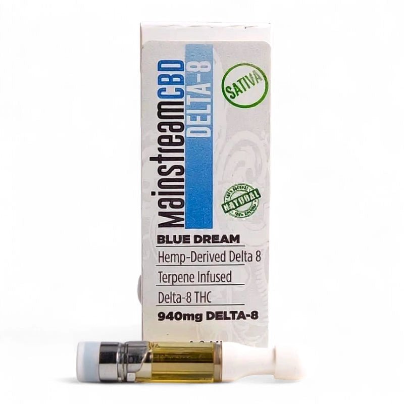 Mainstream CBD Blue Dream Delta 8 Vape Cartridge 980mg – Uplifting Sativa