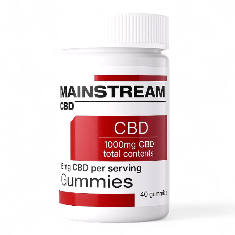 Mainstream CBD Full Spectrum CBD Gummies 40 Count – Mixed Berry Jar